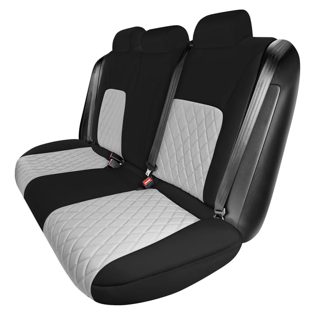 FH Group Neoprene Custom Fit Car Seat Covers for 2016-2024 Honda Civic Rear Gray Waterproof