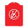 thumbnail image 1 of SignMission A-DES-RW-1824-23846 18 x 24 Po Signe de la Série Designer - Symbole Sans Handicap&44; Rouge & Blanc, 1 of 8