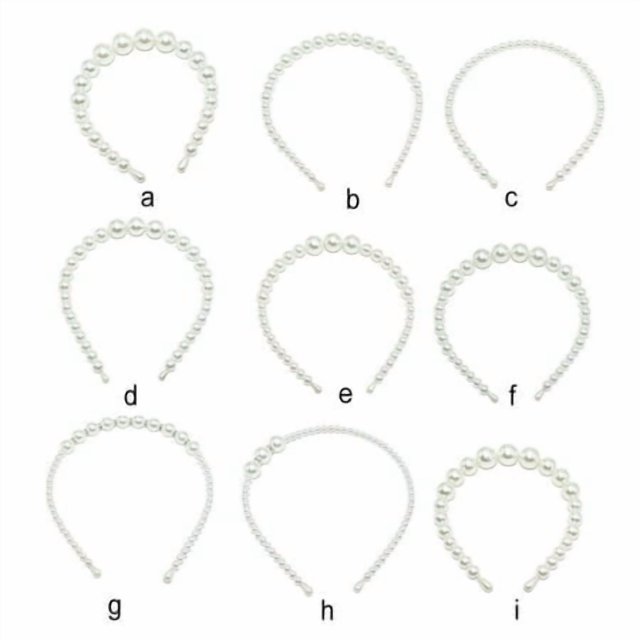 Exquise Perle Bandeau Réglable Résistant à l'Usure Universel Chic Accessoires de Coiffure Valentines Cadeaux de Jour Diadème pour les Femmes 12mm, Changement Progressif