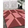 thumbnail image 3 of Ahgly Company Tapis d'Intérieur Rectangulaires Transitionnels Rouges Lavables à la Machine, 2 Pieds x 3 Pieds, 3 of 7