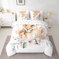 thumbnail image 2 of YST Ensemble de Literie Kawaii Animal, 7 Pcs, Faune Boisée Dessin Animé, Taille Simple, 2 of 4