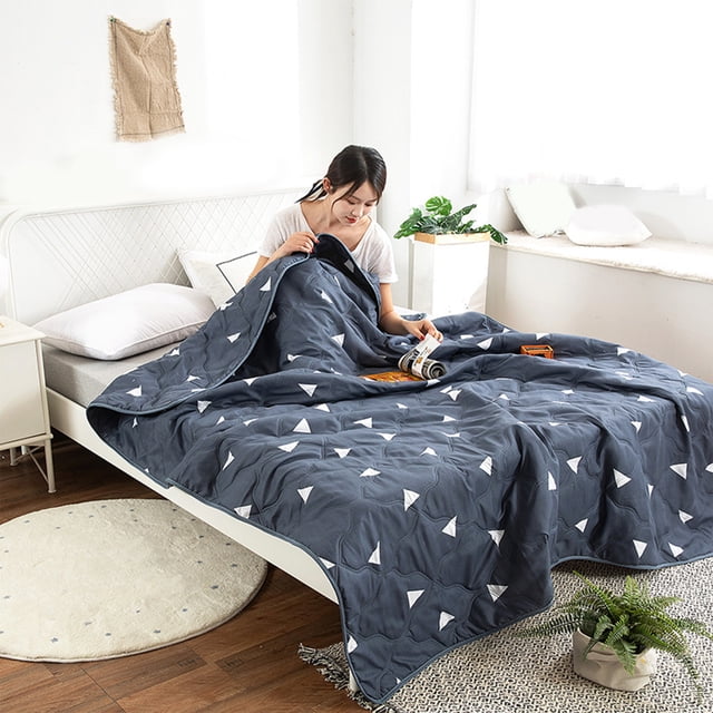 Meitianfacai Couette d'Été Couette de Climatisation Couette d'Été en Coton Lavé Couette d'Été en Coton d'Aloès Couette d'Été Simple Double Couette Lavable à la Machine