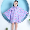 thumbnail image 2 of MIASHUI Poncho de Pluie pour Enfants Réutilisable Imperméable pour Tout-Petits, Rose, 1-3 Ans, 2 of 5