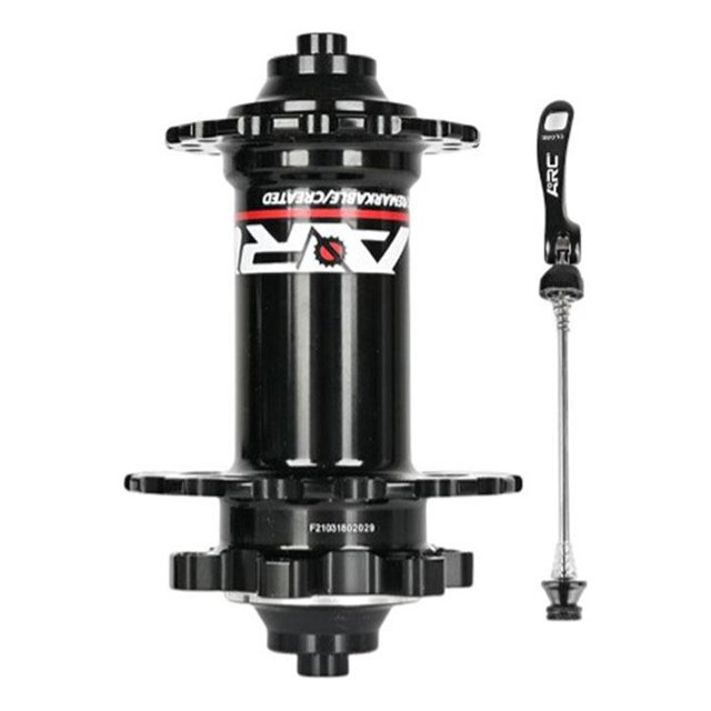Moyeu de Roulement Format Compact Sans Bavures Réduire la Friction Fournitures de Cyclisme Installation Pratique Moyeux Métalliques Alliage d'Aluminium Arbre de Roue 32H/roulement/noir