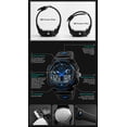 thumbnail image 3 of SKMEI SKMEI 1270 Dual Time Men's Sports Watch with Quartz and Digital Movement, 5ATM Water Resistance, Luminous Display, and Alarm Function - Black Case with Red Hands, 3 of 7