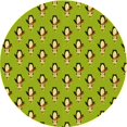 thumbnail image 1 of Ahgly Company Tapis d'Intérieur Ronds Transitionnels Vert Olive Lavables à la Machine, 4 Pieds Rond, 1 of 7