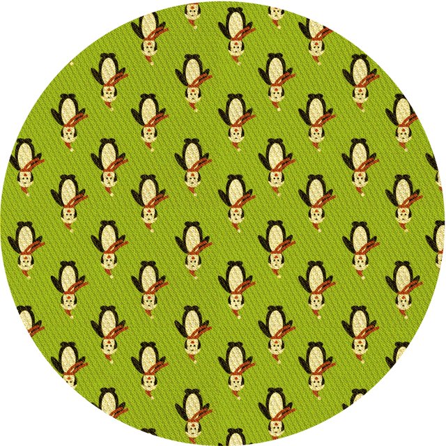 Ahgly Company Tapis d'Intérieur Ronds Transitionnels Vert Olive Lavables à la Machine, 4 Pieds Rond