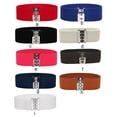 thumbnail image 4 of Ceinture de Robe Élastique Style Simple Universelle Ajustable Confortable avec Boucles Multicolore Ceintures de la Saint-Valentin pour Femmes Robes Rouge, 4 of 6
