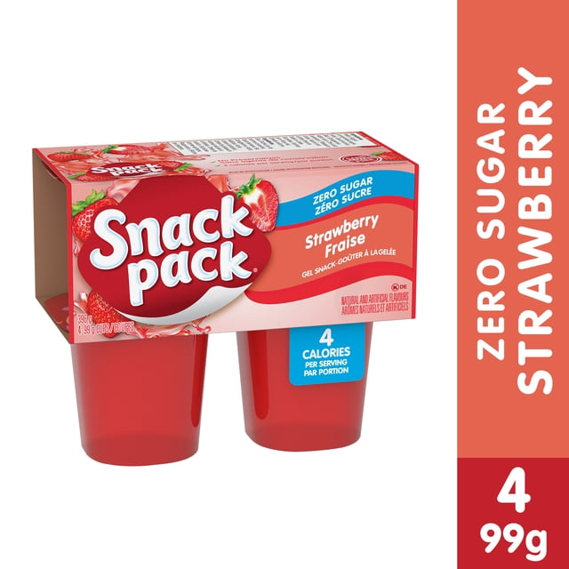 Snack Pack® Juicy Gels® Reduced Sugar Strawberry Fruit Juice Cups