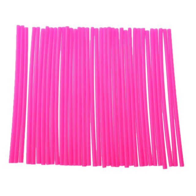 jinwen 36 Pieces Universal Motocross Wheel Rim Spoke Wraps Skins Pink