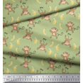 thumbnail image 2 of Soimoi Cotton Duck Fabric Banana & Monkey Kids Decor Fabric Printed Yard 42 Inch Wide, 2 of 3