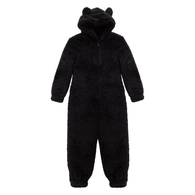 Ensemble Parent-Enfant Uni, Pyjama Familial à Manches Longues, Chandail à Capuchon à Col Rond avec Fermeture Éclair
