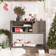 thumbnail image 5 of Bestier Narrow Console Table with Storage&Shelves, Wood Entryway Hallway for Living Room, White, 5 of 5
