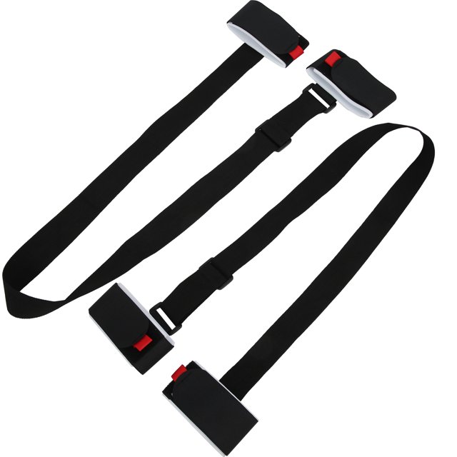 Double Sangle de Transport pour Ski, 43.3 Po Support d'Épaule de Ski, 2 Pcs Fixation Réglable pour Entraînement de Puissance