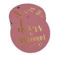 thumbnail image 1 of Inkdotpot Cheers To Retirement Bottle Tag Real Gold Foil Favor Hang Tags Pack Of 50, 1 of 6