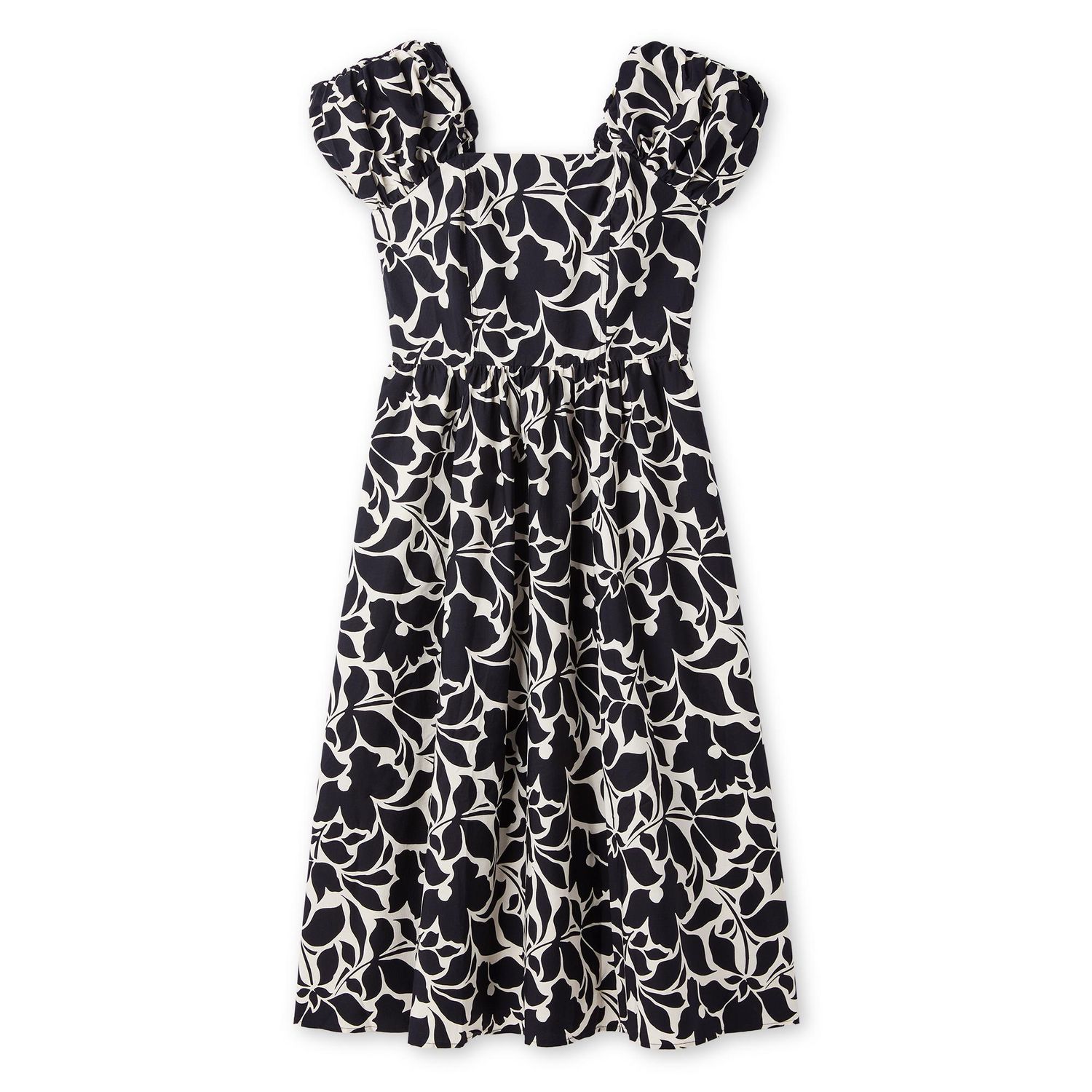 Robe longue imprimée à manches bouffantes George pour femmes