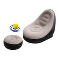 thumbnail image 4 of GUOOL Inflatable Lounge Chair with Foot Stool Couch for Bedroom Backyard Farmhouse Coffee, 4 of 9
