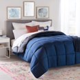 thumbnail image 1 of Linenspa All-Season Reversible Down Alternative Quilted Comforter - Hypoallergenic - Plush Microfiber Fill - Machine Washable - Duvet Insert or Stand-Alone Comforter - Navy/Graphite - King, 1 of 6