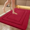 thumbnail image 2 of Dvruxg Absorbent Bathroom Rug - Velvet Fleece & Foam, Non-Slip Rubber Backing, 16x24in, Multiple Colors for Bath, Bedroom, Kitchen, 2 of 5