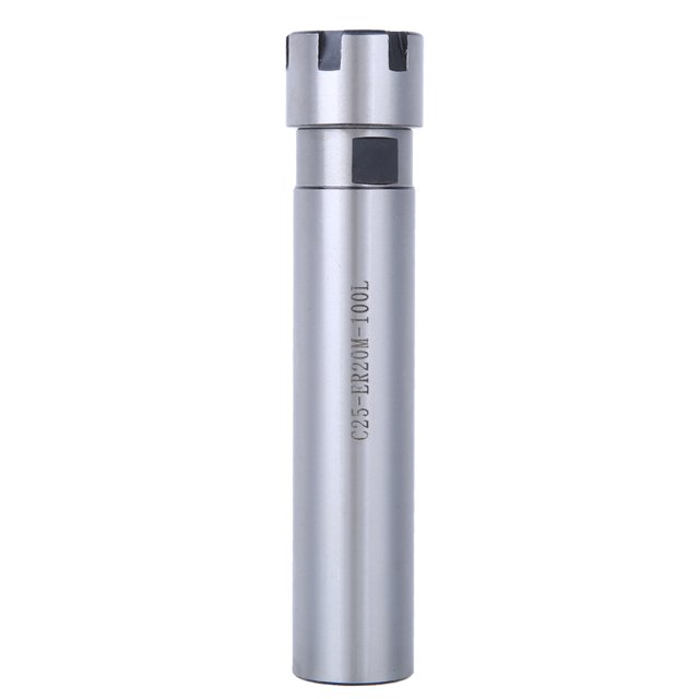 Collet Mandrin Support Chrome Molybdène Alliage Acier Tige d'Extension Droite ER20M-100L (C25 )