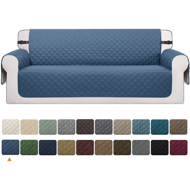 Housse de Sofa Réversible Lavable à la Machine, Housse de Canapé Résistante à l'Eau, Housse Antidérapante Protectrice pour Meubles pour Chiens, Enfants, Animaux