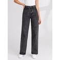 thumbnail image 4 of U.Vomade Women's High Rise Jeans Ladies Wide Leg Jeans, 4 of 6