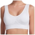 thumbnail image 1 of Women Bralette Padded Bra Feature V-Neck Training Bra Style W-1248 White M, 1 of 3