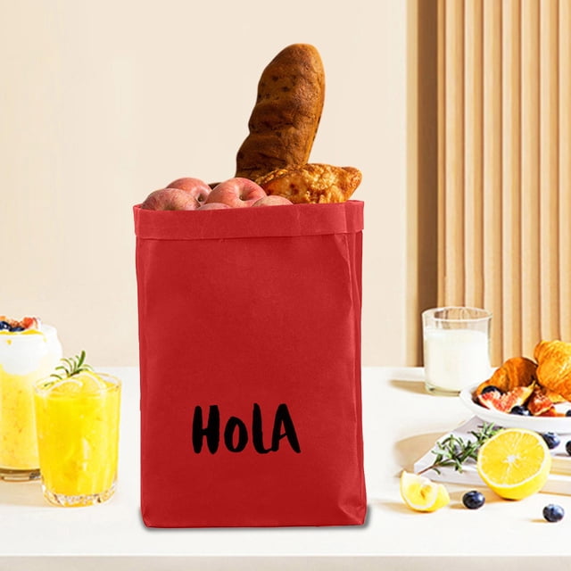 Washable Kraft Paper Bag Thickened And Green Plants Pot Decoration Large Capacity Refrigerator Kitchen Thickened Waterproof Storage Bag
