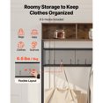 thumbnail image 3 of KFFKFF Hall Tree, 70.9 in Coat Rack with Shoe Bench & 2 Drawers, 3-in-1 Freestanding Shoe Rack Storage Organizer with Bookshelf & Wire Shelf, Steel Frame Entrance Coat Holder for Entry, 3 of 9