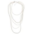 thumbnail image 1 of Shisuyan Necklace Beige Multi Strand Faux Pearl 1Set 15.7X2.8X0.3In, 1 of 8