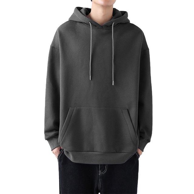 Innerwin Chandail à Capuchon à Cordon pour Hommes, Sport, Manches Longues, Décontracté, Gris Foncé, L