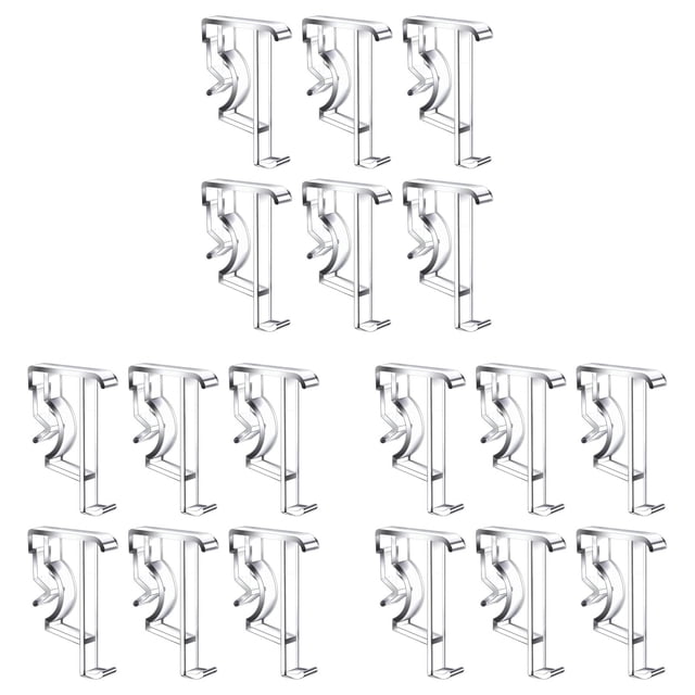 Clear Plastic Hidden Channel Valance Clips, Grooved Blind Retainer Holder, Mini Window Blind Replacement Fastener, 2.19x1.45 Inch Repair Hardware for Wood and Faux Wood Horizontal Blinds