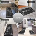 thumbnail image 2 of MeyJey Kitchen Rug Set of 2, Anti Fatigue Kitchen Mat 2 Pieces, Non Skid Waterproof Cushioned Floor Mat and Runner Rug, 17"x28"x0.4"+17"x48"x0.4", Black, 2 of 6