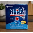 thumbnail image 4 of Finish Powerball All‑In‑1 Max Dishwasher Detergent Pods, Lemon, 55 Tabs, 4 of 9