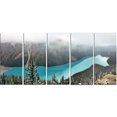 thumbnail image 2 of Beautiful Petyo Lake Panorama - Landscape Artwork Canvas, 2 of 3