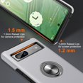 thumbnail image 4 of KOMI for Google Pixel 8 Case, Slim Fit Case for Pixel 8 with Ring Holder Kickstand [Military Grade Drop Tested] [TPU+PC] Dual Layer Shockproof Protective Phone Case for Google Pixel 8, Silver, 4 of 5