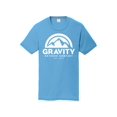 thumbnail image 1 of Gravity Outdoor Co. T-Shirt de Performance pour Jeunes - Logo Blanc - Aqua - Très Petit, 1 of 2