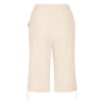 thumbnail image 4 of Timegard Womens Shorts Elastic High Waist Bottom Drawstring Shorts Summer Casual Solid Color Shorts, 4 of 7