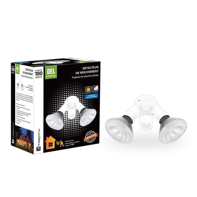 Xtricity Capteur de Mouvement 2 Têtes 180 W maximum Blanc