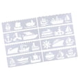 thumbnail image 1 of Rongfmy 8 Journal Drawing Template Stencils Set Scrapbooking DIY Card Boat, 1 of 9
