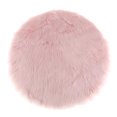 thumbnail image 2 of DOLITY Seat Cushion Faux Mat Artificial Sheepskin Pad Area Rug Sofa Chair Pink 33cm, 2 of 9