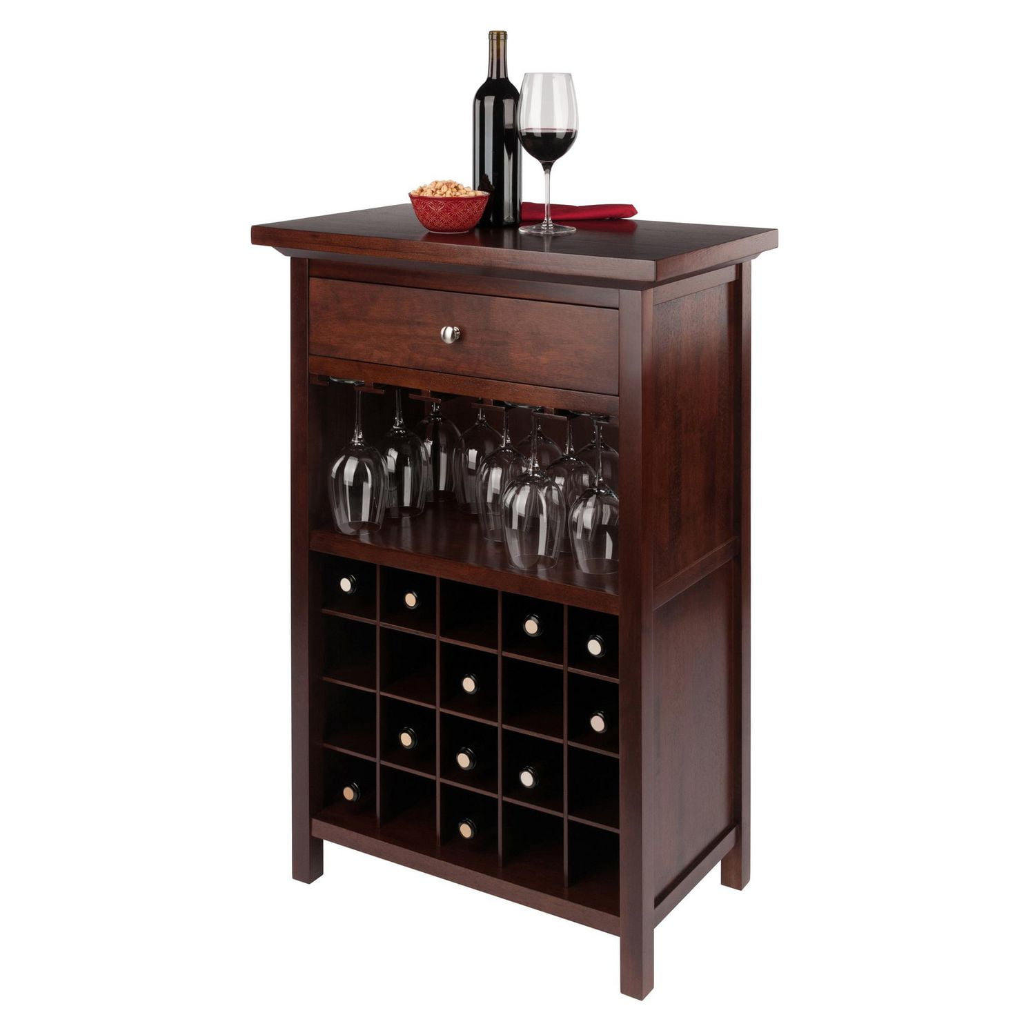 Winsome Chanlis armoire à vin en fini noyer