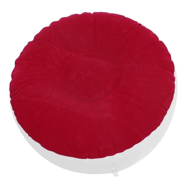 Portable Inflatable Stool, Lightweight Flocking Stool with Soft Surface, Ergonomic Design Foot Stool for Travel Camping Outdoor Activities