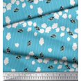 thumbnail image 3 of Soimoi Rayon Tissu Rayé & Tissu Imprimé Artistique Floral par la Cour 42 Pouces de Large, 3 of 3