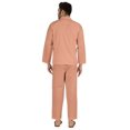 thumbnail image 4 of Inkmeso Ensemble de Pyjama Classique Uni en Coton, Pyjama Boutonné pour Hommes, 2 Pcs, Tenue de Nuit, 4 of 7
