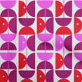 thumbnail image 1 of oneOone Polyester Spandex Fuschia Pink Fabric Geometric Circle Craft Projects Decor Fabric Printed By The Yard 56 Inch Wide, 1 of 4