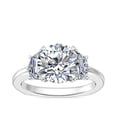 thumbnail image 1 of 0.80 Carat Excellent Round Cut Natural Diamond Three Stone Beautiful Ring for Girls Solid 18K White Gold Size 11.5, 1 of 8