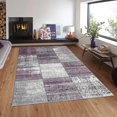 thumbnail image 2 of Lbaiet CH520Z57 Purple Lyanna 5 x 7 ft. Rectangle Area Rug, Purple, White & Gray, 2 of 4