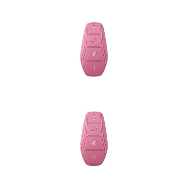 Decodeary Silicone Car Cover Glow In Dark For 360° Protection Scratch-proof Silica Gel Case For BYD Atto Pink 9 x 5cm 2Set