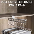 thumbnail image 4 of Dvkptbk Storage Household Pull-Out Slide Rail Pants Rack Wardrobe Storage Saves Space without Punching Installation Pants Rack Telescopic Bracket with Adhesive 10Ml Home Essentials, 4 of 9